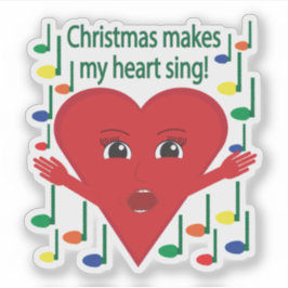 "Julen gör mitt hjärta till sjunga" Klistermärken