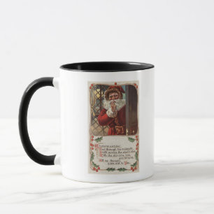 Julen GreetingSanta med räcker på skägg Mugg