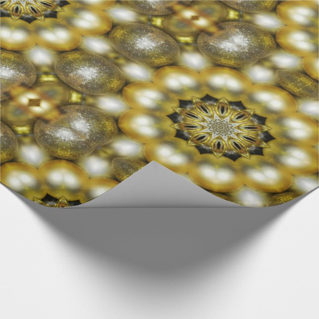 Julen guld och Silver Baubles Presentpapper (Hörn)
