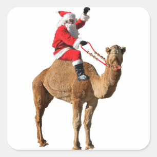 Julen ha sex med dagkamlet och Santa Fyrkantigt Klistermärke