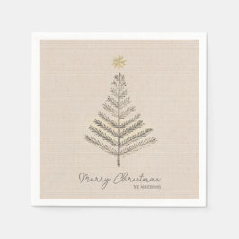 Julen Hand plockade Träd, som är ett minimum Pappersservett