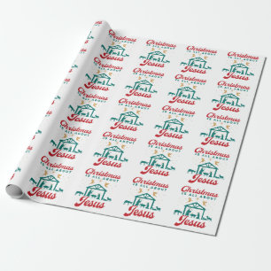 Julen handlar bara om Jesus Nativitetscen Presentpapper