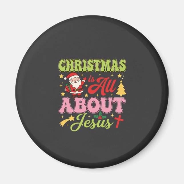 Julen handlar helt om Jesus Retro Magnet (Framsidan)