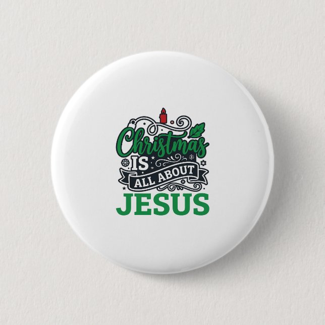 Julen handlar om Jesus-design Knapp (Framsida)