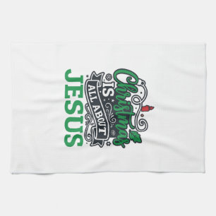 Julen handlar om Jesus-design Kökshandduk