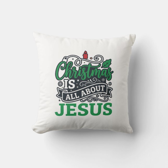 Julen handlar om Jesus-design Kudde (Framsida)