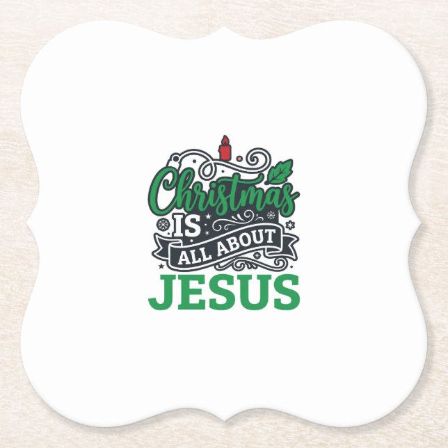 Julen handlar om Jesus-design Underlägg Papper (Framsida)