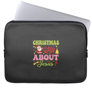Julen handlar om Jesus Retro Laptop Fodral