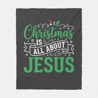 Julen handlar om Jesus typografi Fleecefilt