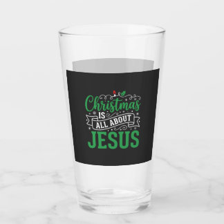 Julen handlar om Jesus typografi Glaskopp