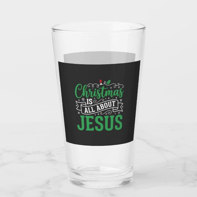 Julen handlar om Jesus typografi Glaskopp (Framsida)