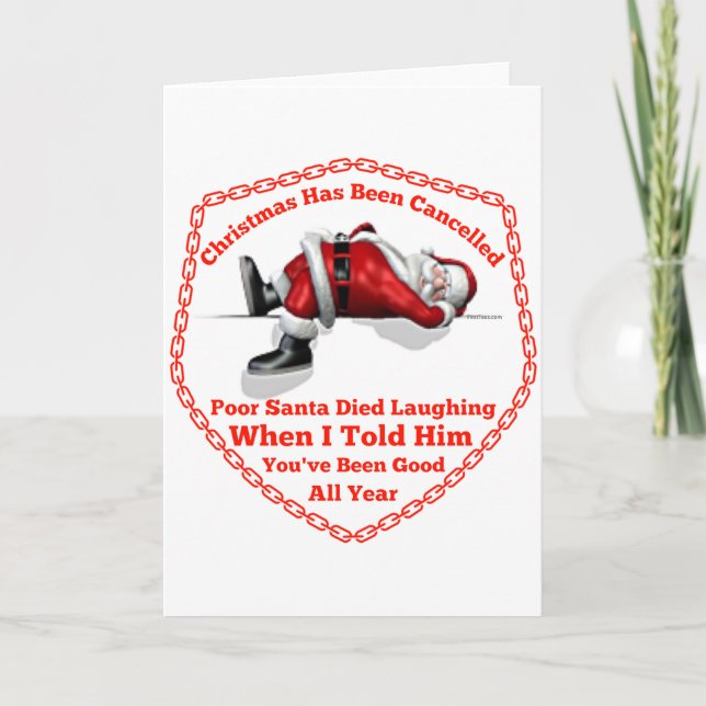 Julen har ställts in helgkort (Framsida)