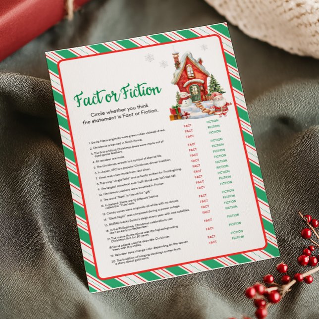 Julen Holiday Party Fakta eller Fiktion Spel (Christmas Party Games)