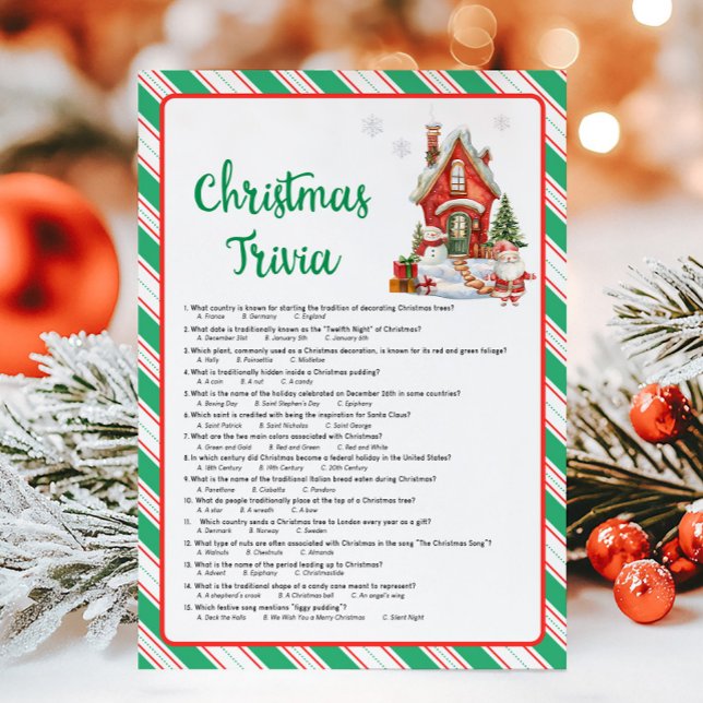Julen Holiday Trivia Spel (Christmas Party Games)