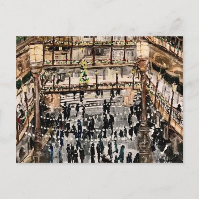 Julen i Arcade av Willowcatdedesign Vykort (Framsida)