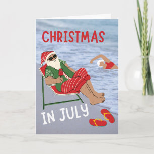 Julen i juli, jultomten vid Beach Kort