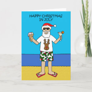 Julen i juli, Santa på Beach. Kort