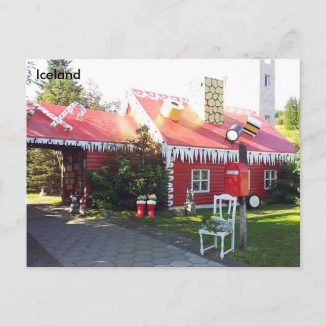 Julen inhyser nära Akureyri, island Helg Vykort (Framsida)