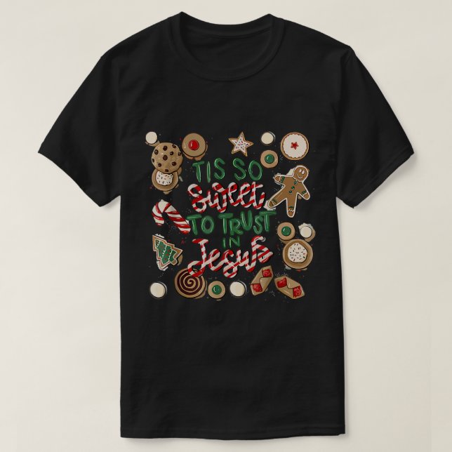 Julen Jesus är så söt att lita på Jesus T Shirt (Design framsida)