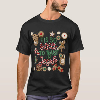 Julen Jesus är så söt att lita på Jesus T Shirt