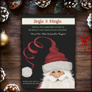 Julen Jul i den vita Roligten Santa Anpassningsbar Inbjudningar