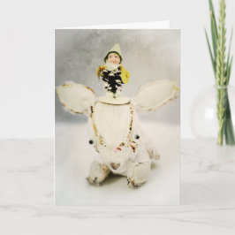 Julen Julhälsningar kortet med Aldo och älvan Helgkort