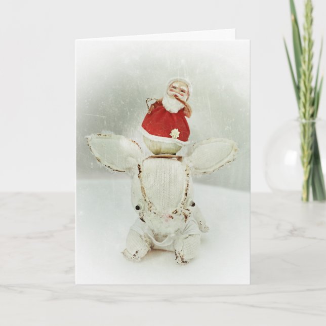 Julen Julhälsningar kortet - Santa och Aldo Helgkort (Framsida)