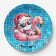 Julen jultomten bassäng party i juli