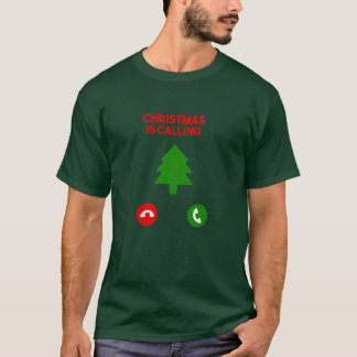 Julen kallar God jul Hälsning Gift T Shirt