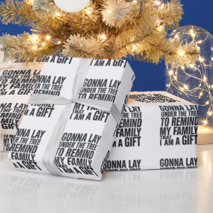 Julen kommer att ligga under trädet Xmas Familj Presentpapper