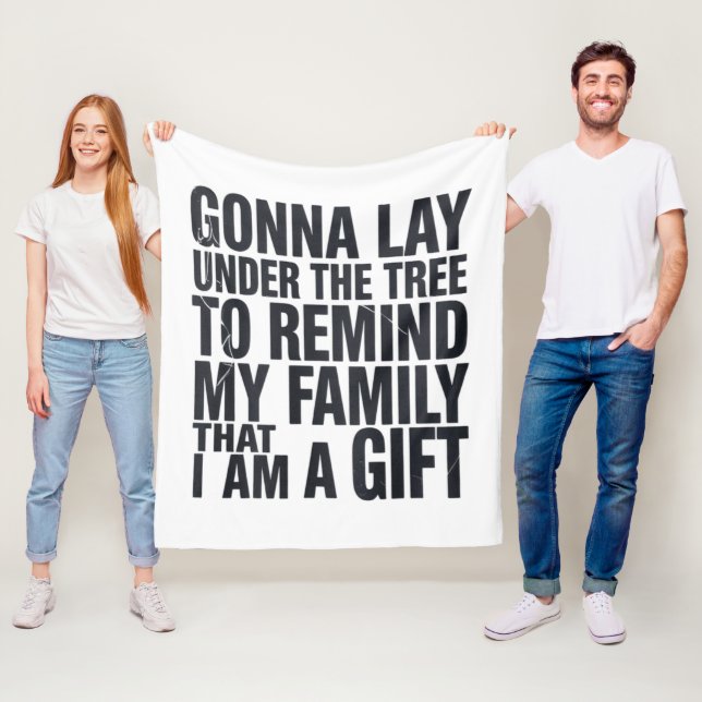 Julen kommer att Ljuga under familjen Träd Julafto Fleecefilt (På plats)