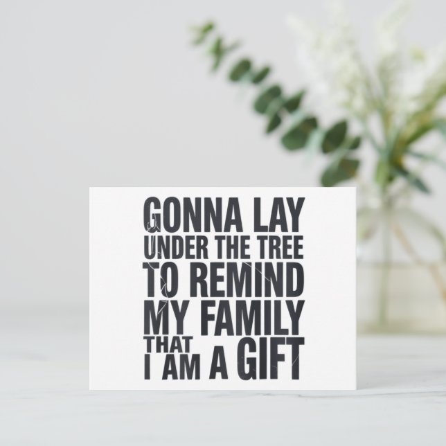 Julen kommer att Ljuga under familjen Träd Julafto Helg Vykort (Stående Fram)