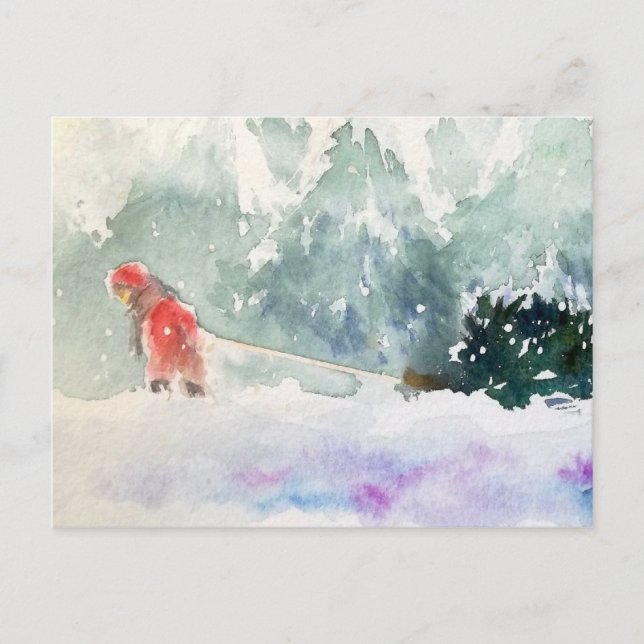 Julen kommer helg vykort (Framsida)