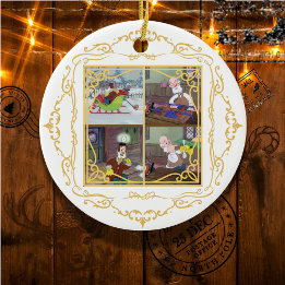 Julen kommer, men Gången ett år Julgransprydnad Keramik