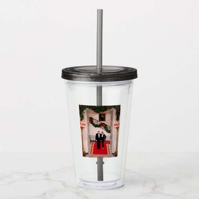 Julen kommer närmare president Donald Trump & Mela Take Away Mugg (Framsida)