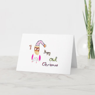 Julen lycklig Uggla - Alix R. Helgkort