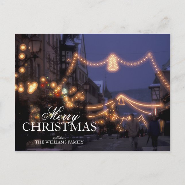 Julen marknadsför ljus helg vykort (Framsida)