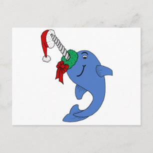 Julen Narwhal Helg Vykort