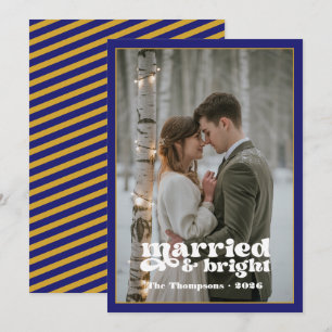 Julen Navy och Guld Newlyweds