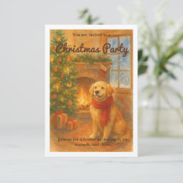 Julen Party Inbjudan ・ Mysiga Hund