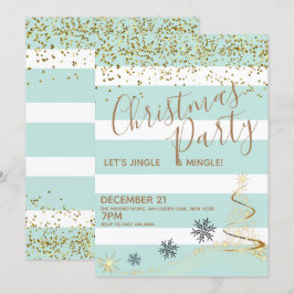 Julen Party Jingle och Mingle Inbjudningar