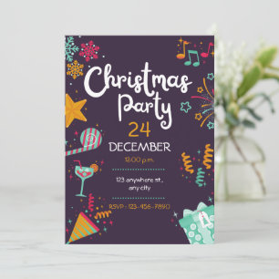 Julen Party Jingle och Mingle Trendig jul Inbjudningar