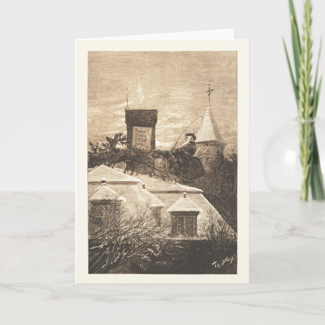 Julen posterar, Thomas Nast, 1889 Helgkort (Framsida)