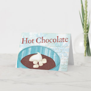 Julen rånar med varm choklad helgkort
