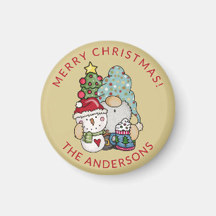 Julen Rustic Festive Gnome Snögubbe Magnet