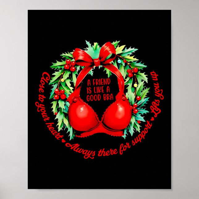 Julen S Bröst En vän är som en bra BH  Poster (Framsidan)