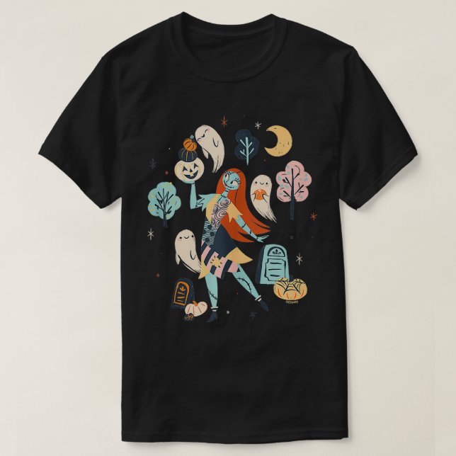 Julen Sally Ghost Halloween T Shirt (Design framsida)