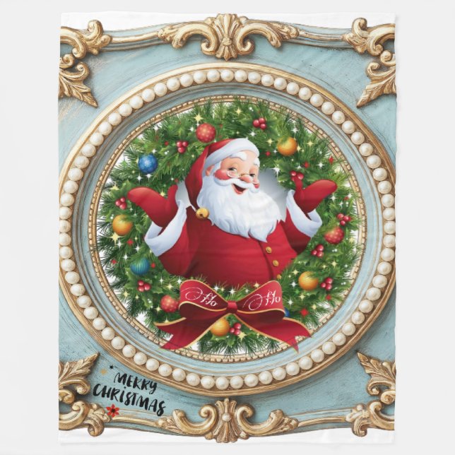 Julen Santa  Fleecefilt (Framsidan)