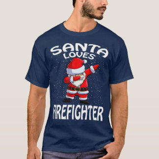 Julen Santa Kärlek Firefighter T Shirt