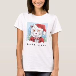 Julen Santa Klo Kattunge T Shirt